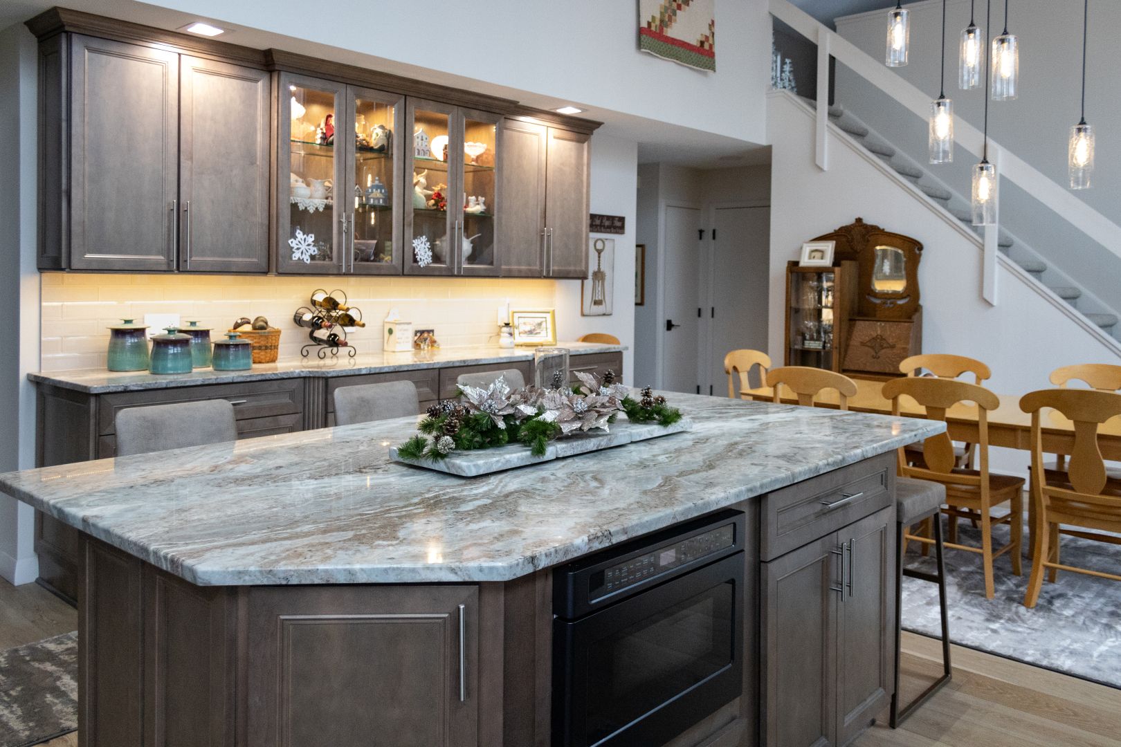 Renovated Kitchen Island and Cabinets